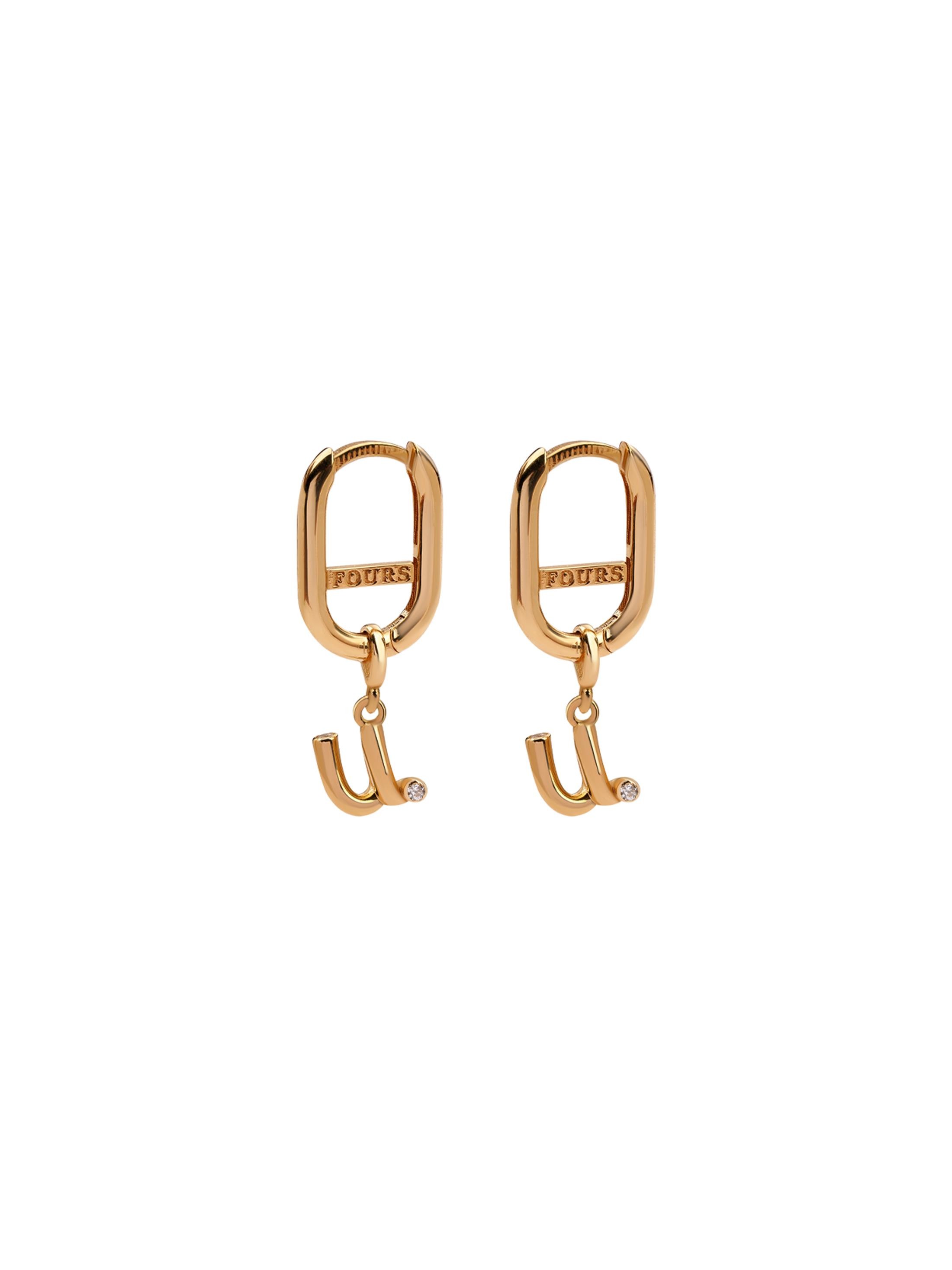 U Namepiece Charmed Gold Earring 18166