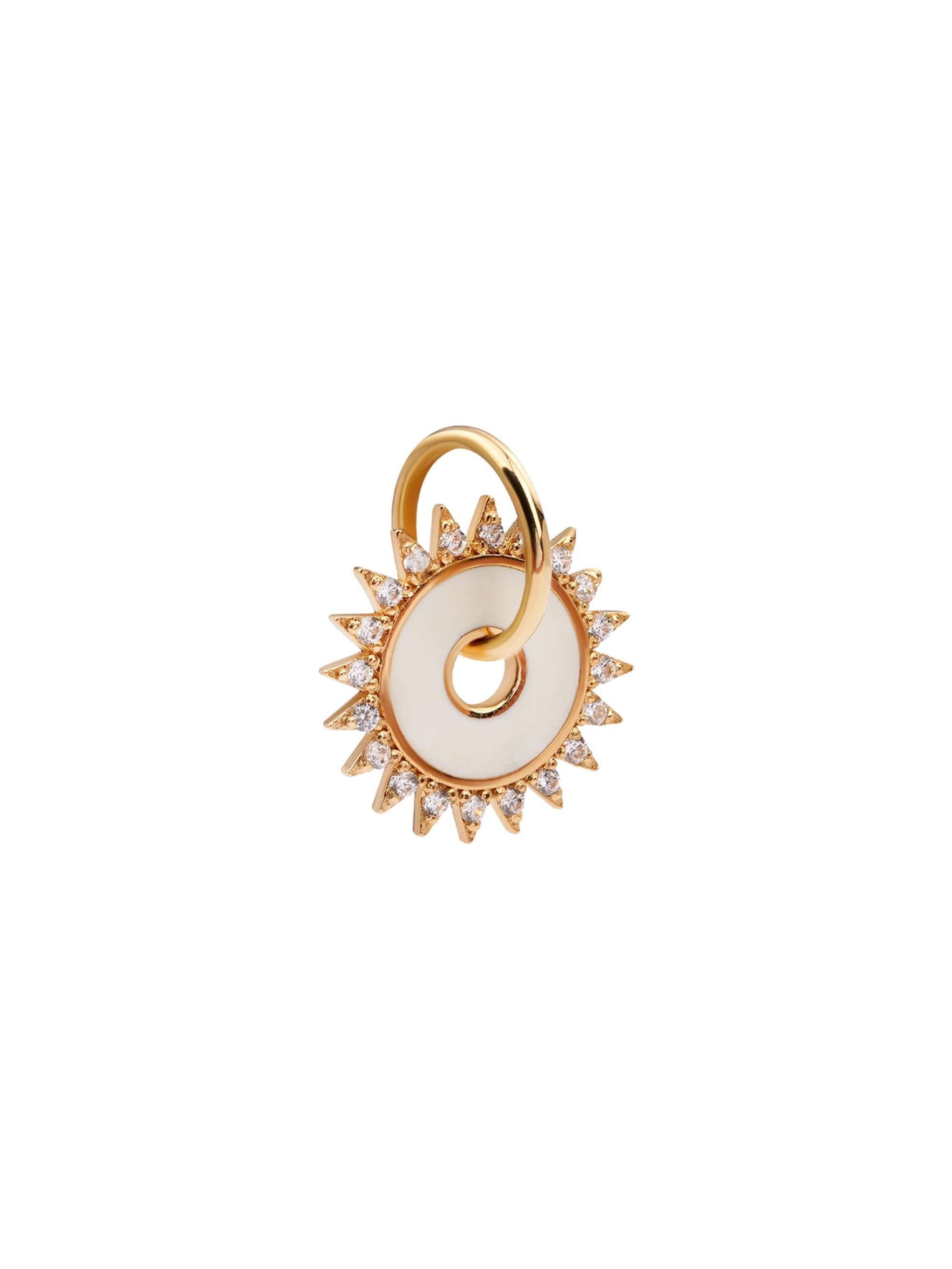 Solar Wheel Gold Charm  18133