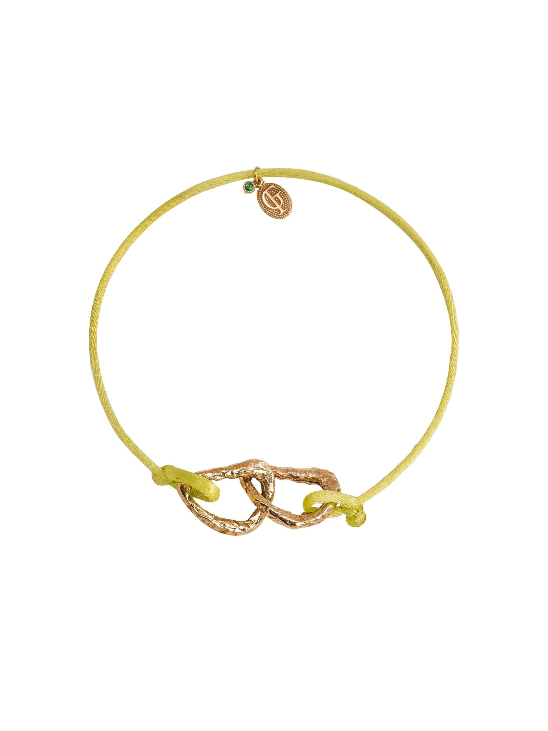 Aqua Bubble Gold String Bracelet 14298