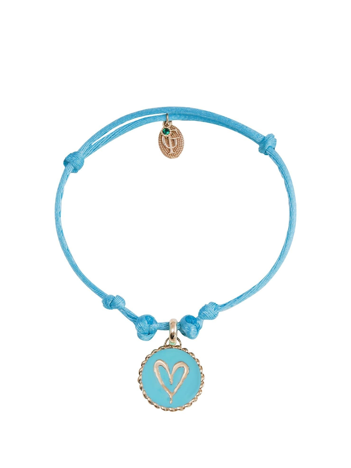 Blue Love's Whisper Gold String Bracelet 14293