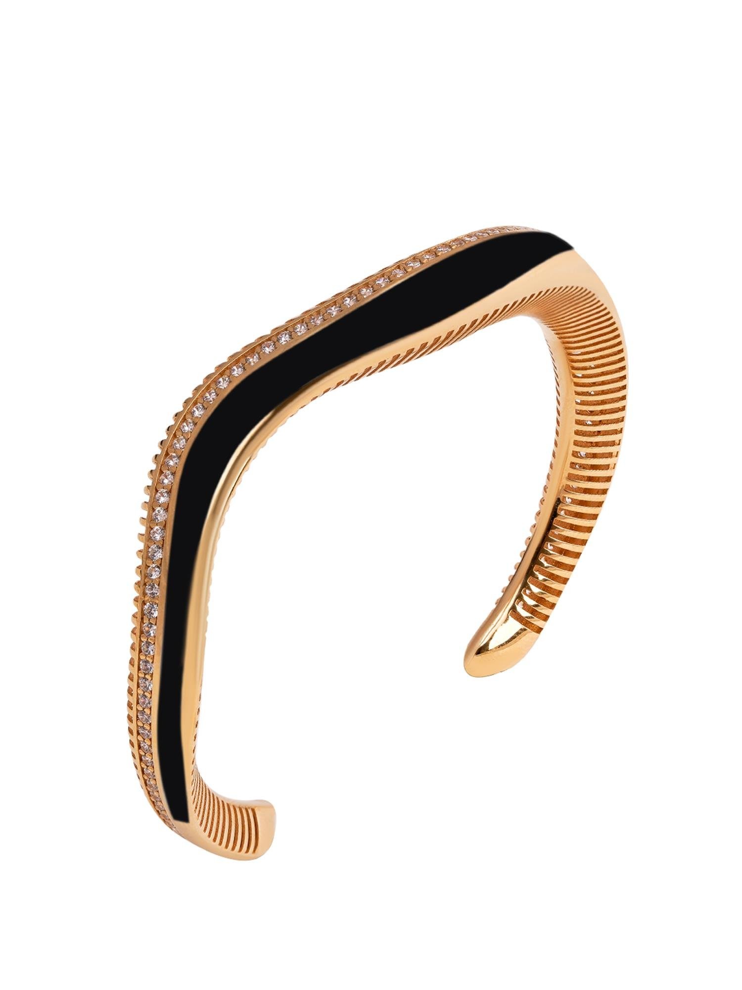 Ocean Wave Gold Bangle B 18244