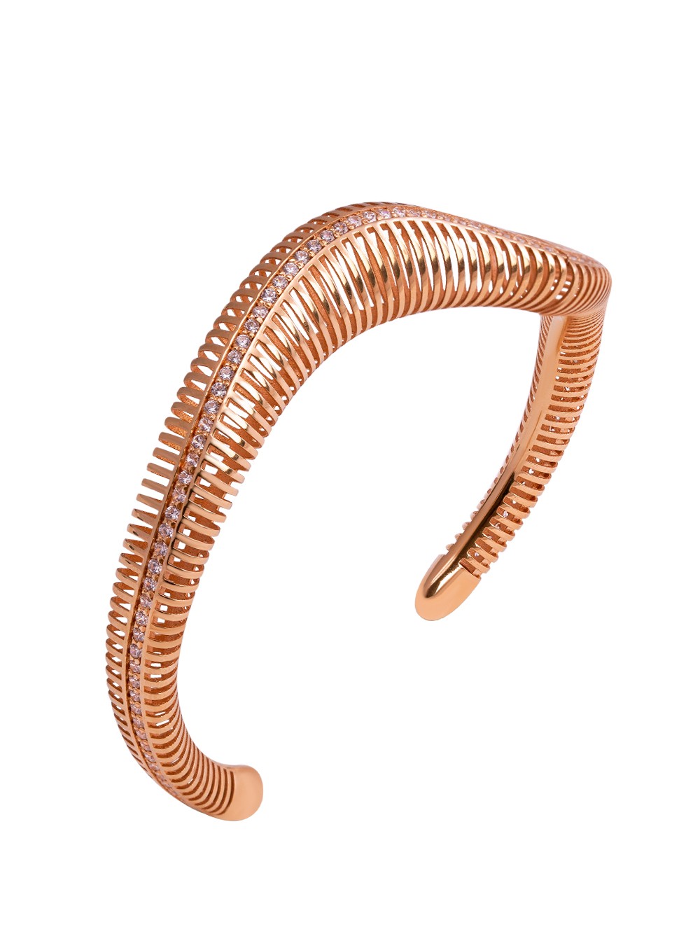 Ocean Wave Rose Gold Bangle 18243