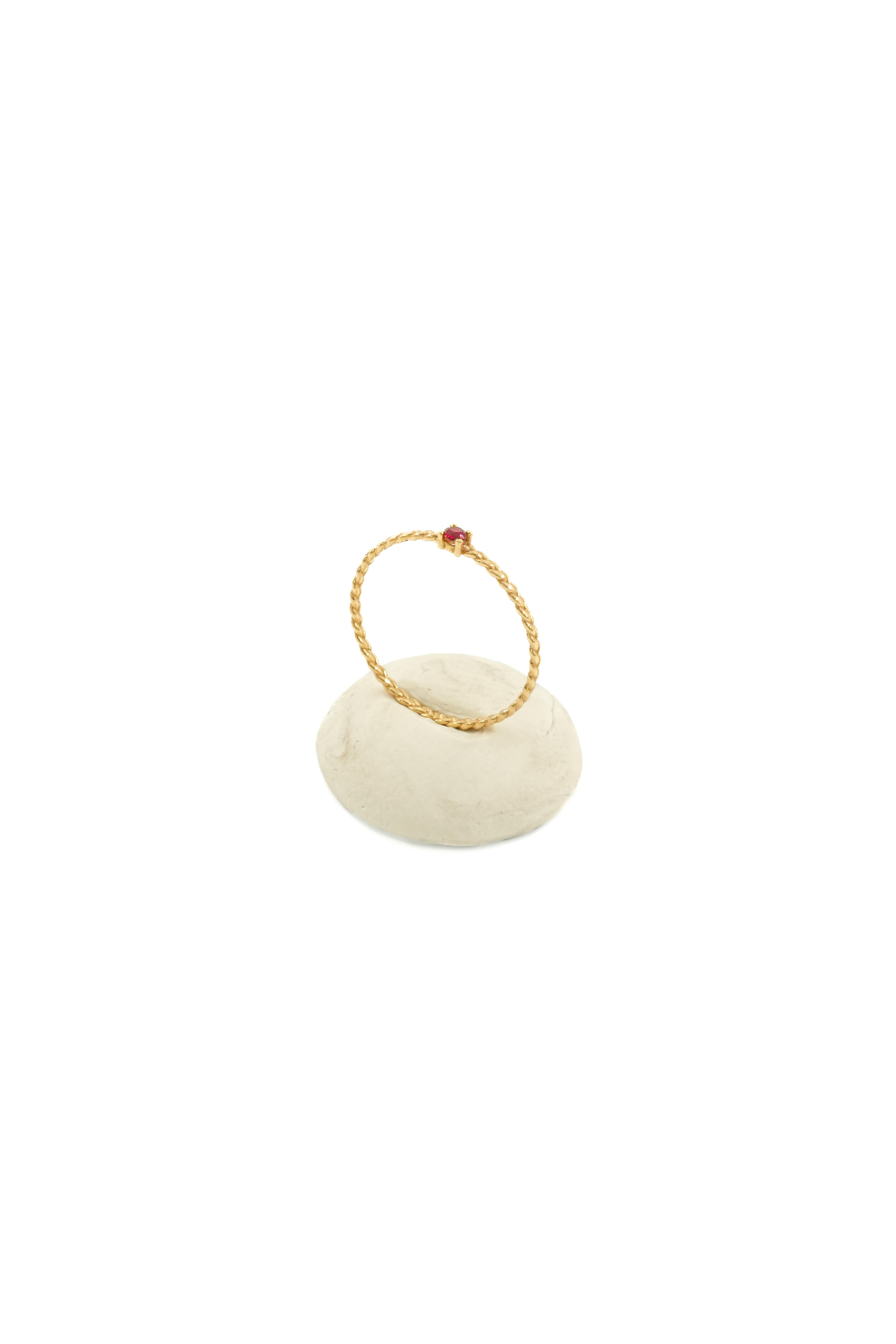 Woven Pink Bliss Gold Ring 18221
