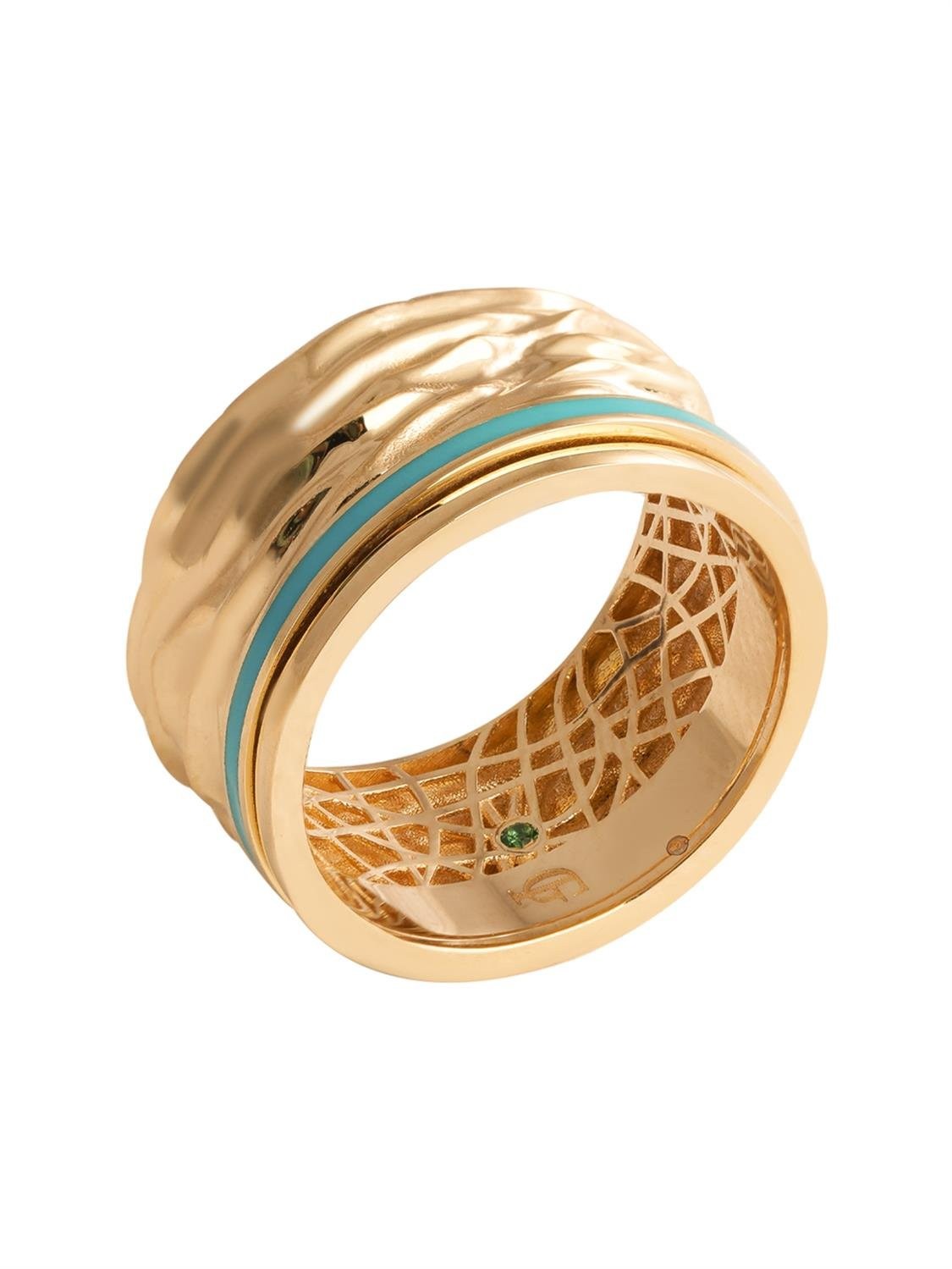 Aqua Wave Rollers Gold Ring 18027