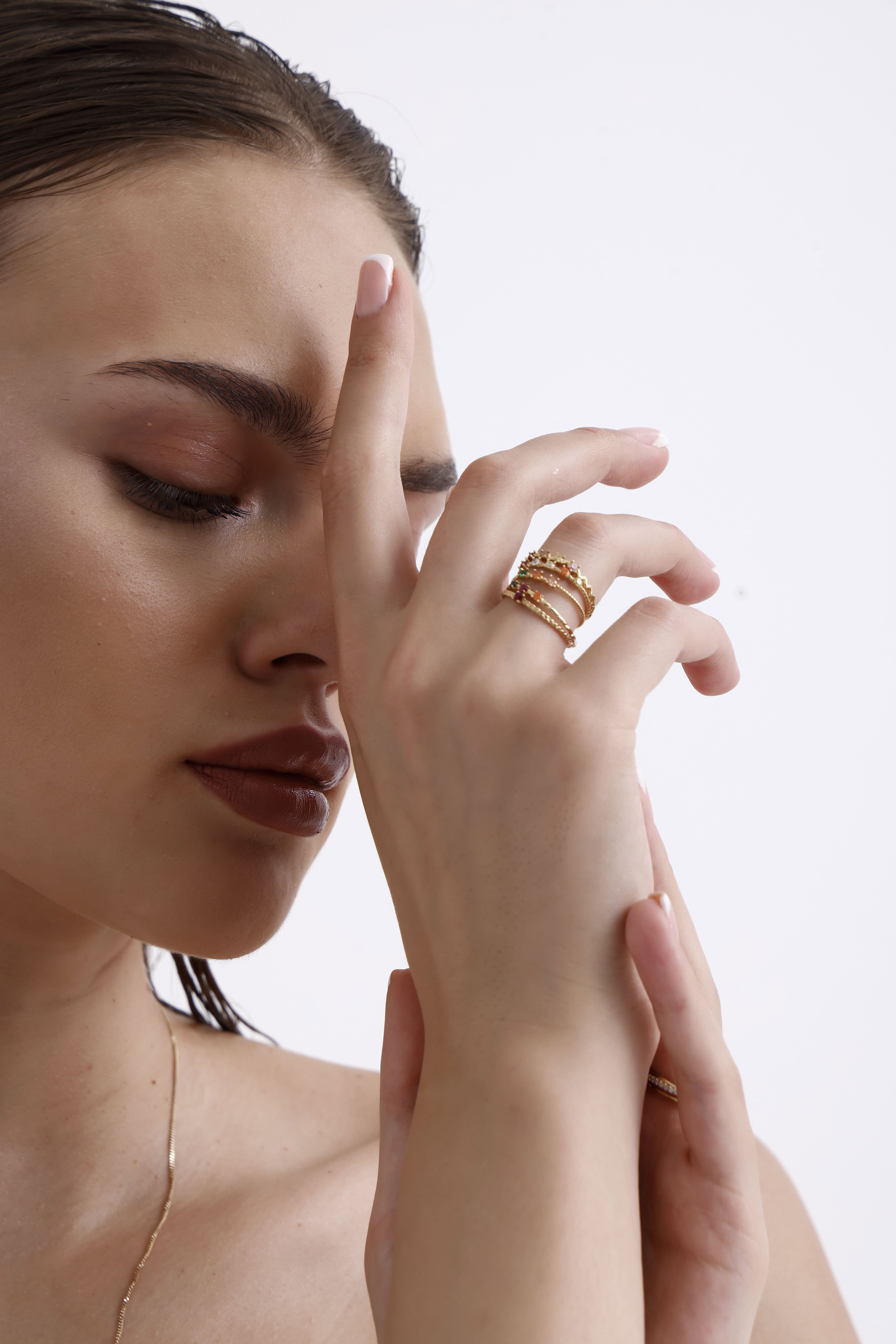 Woven Pink Bliss Gold Ring 18221