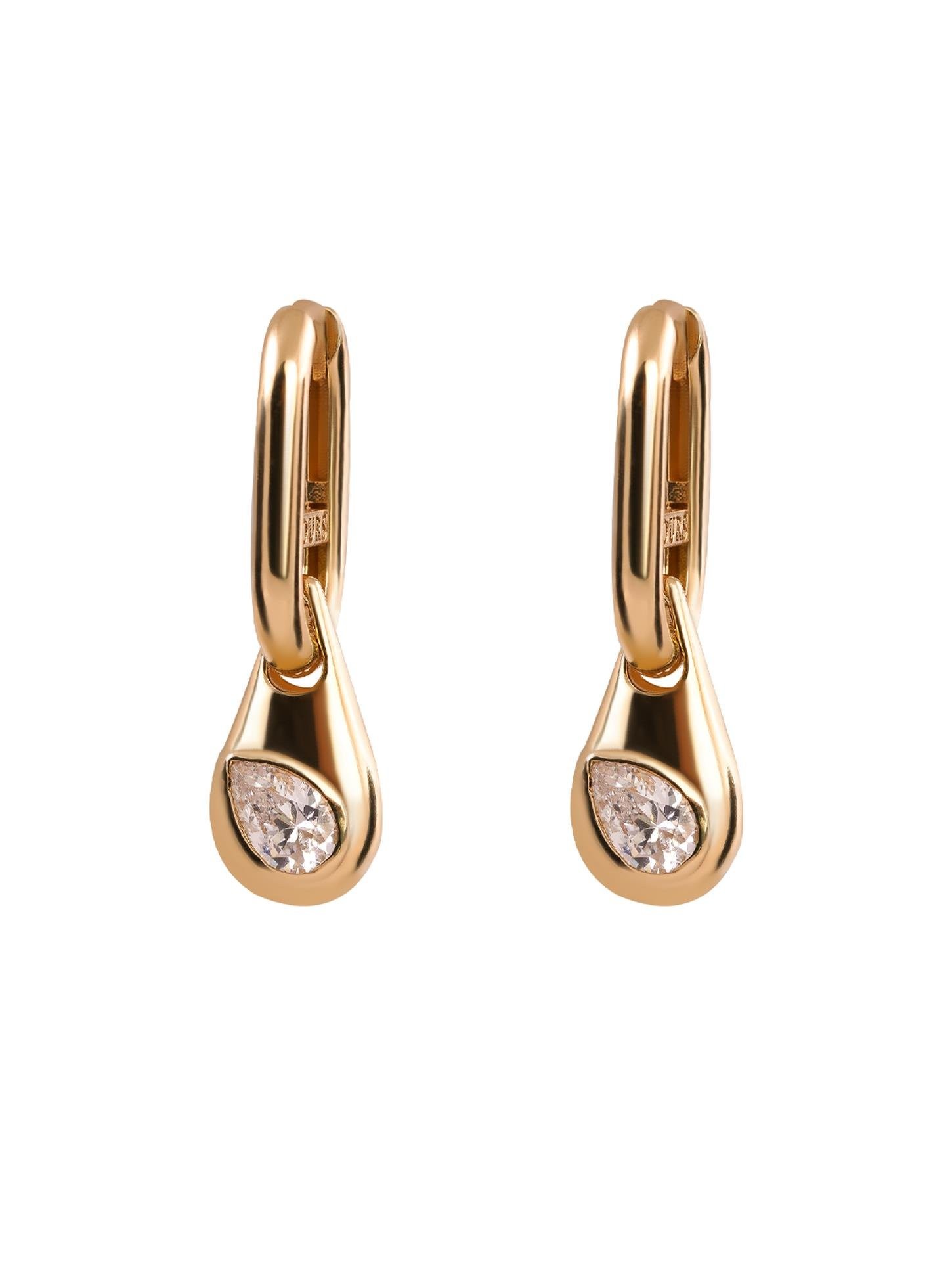 Aqua Drop Charme Gold Earring 18148