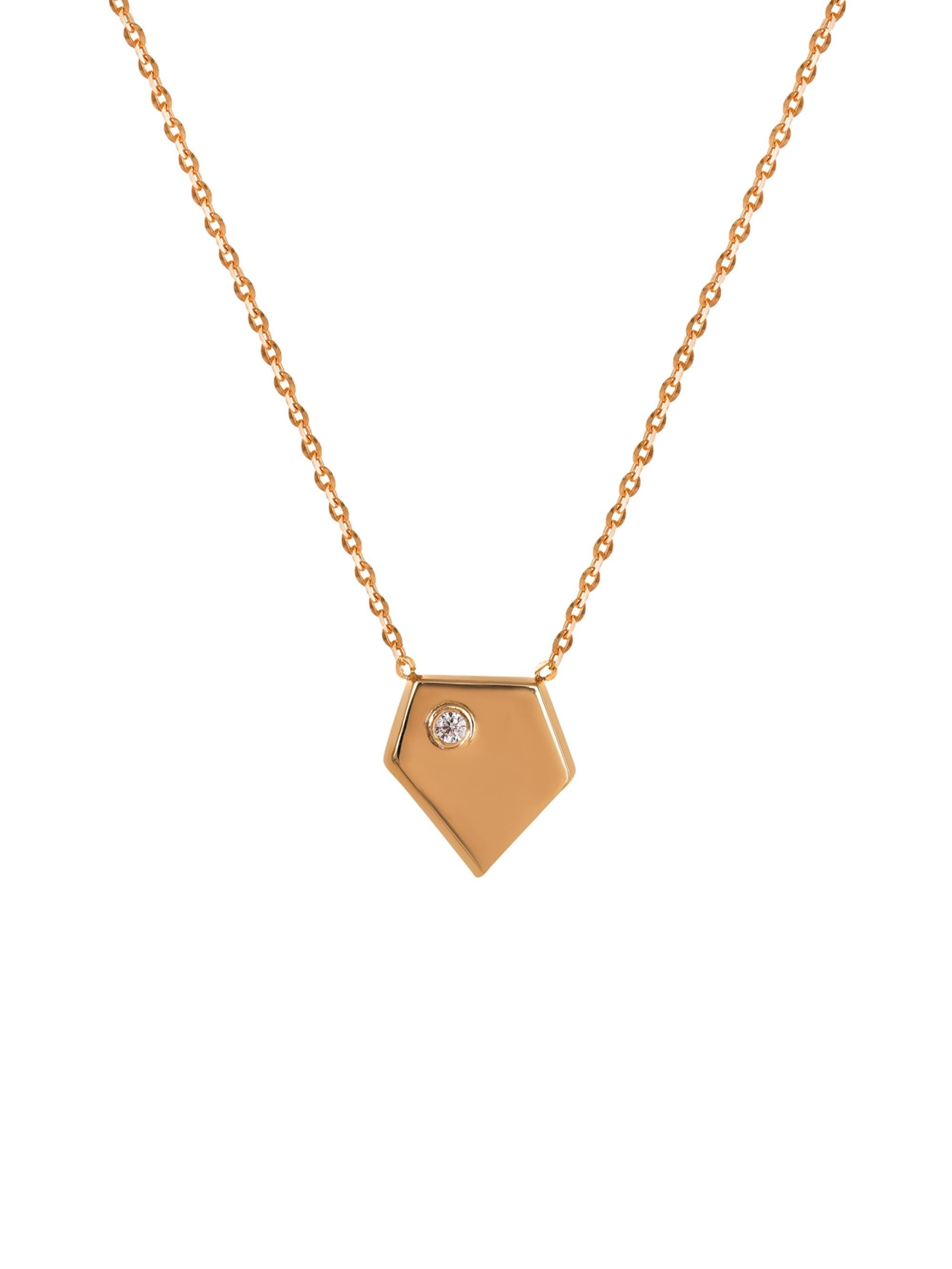 Terra Single Crack Gold Necklace 18091