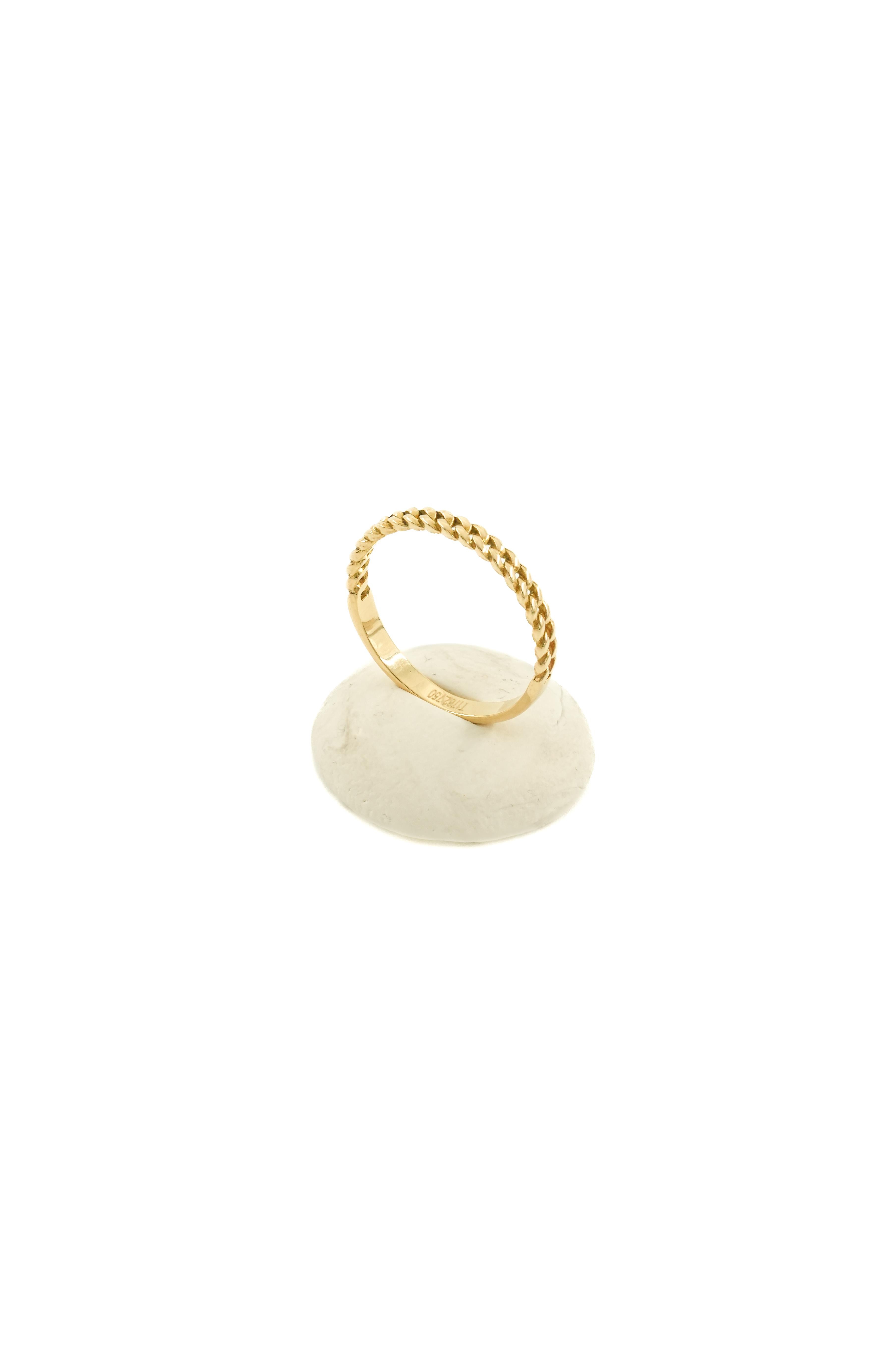 Twisted Braid Gold Ring 18229