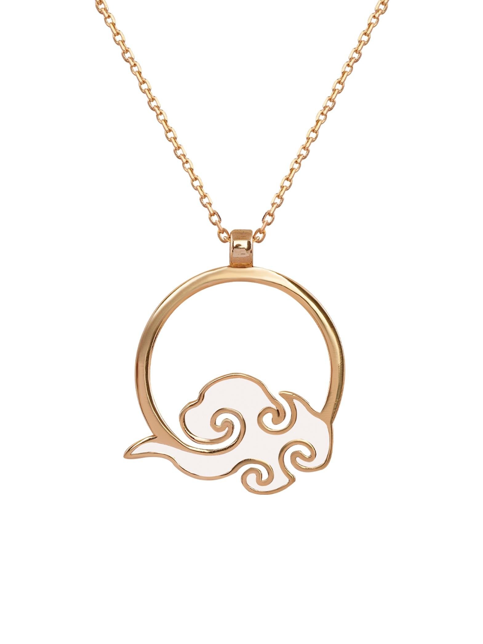 Breeze Puff Gold Necklace 14209