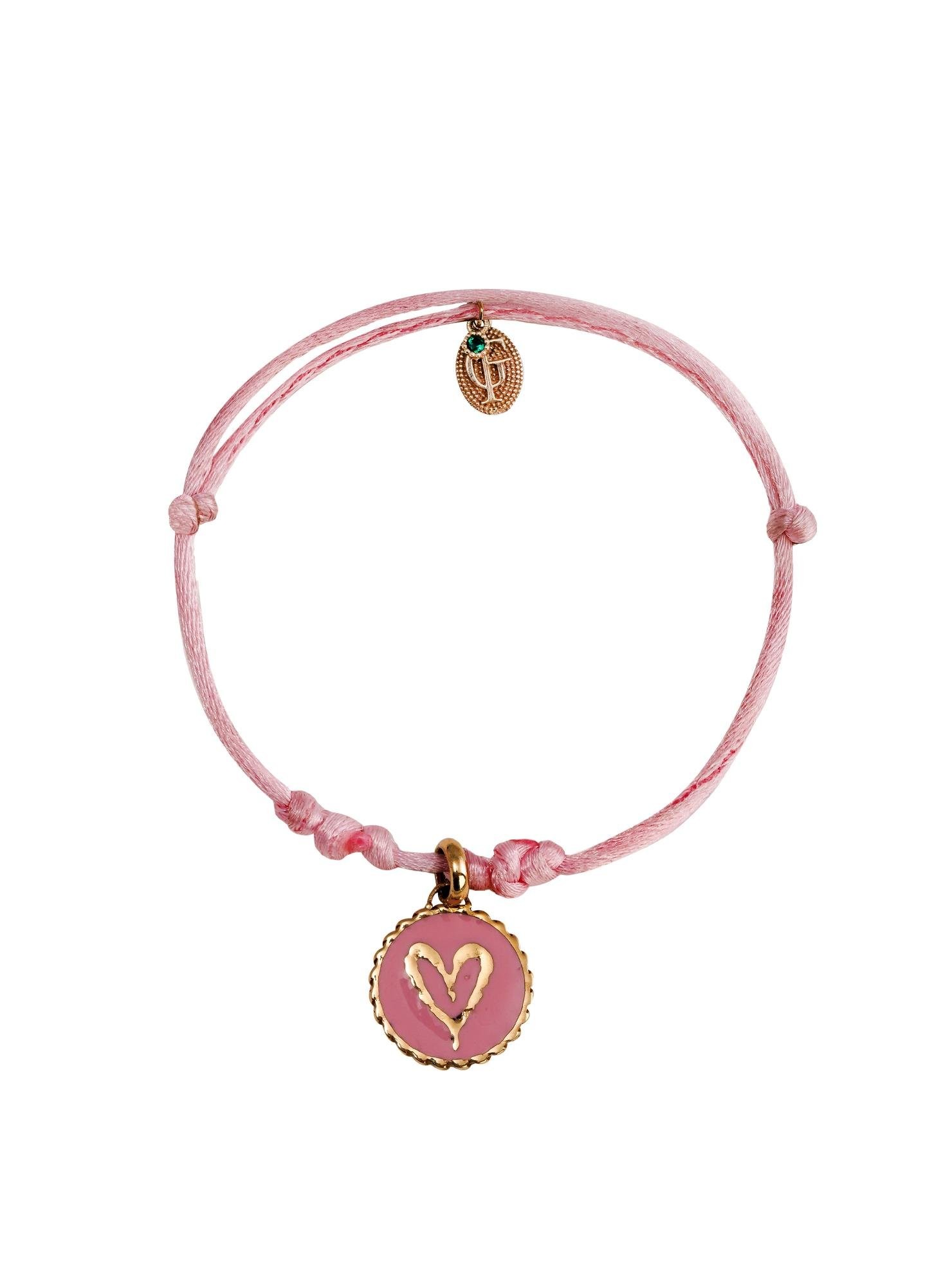 Pink Love's Whisper Gold String Bracelet 14294