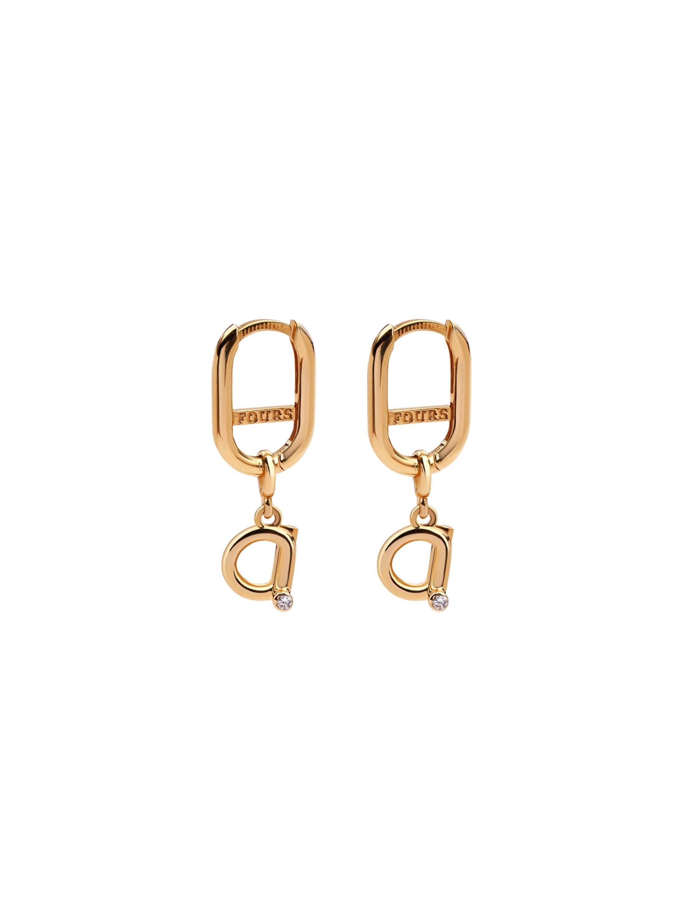 A Namepiece Charmed Gold Earring 18162