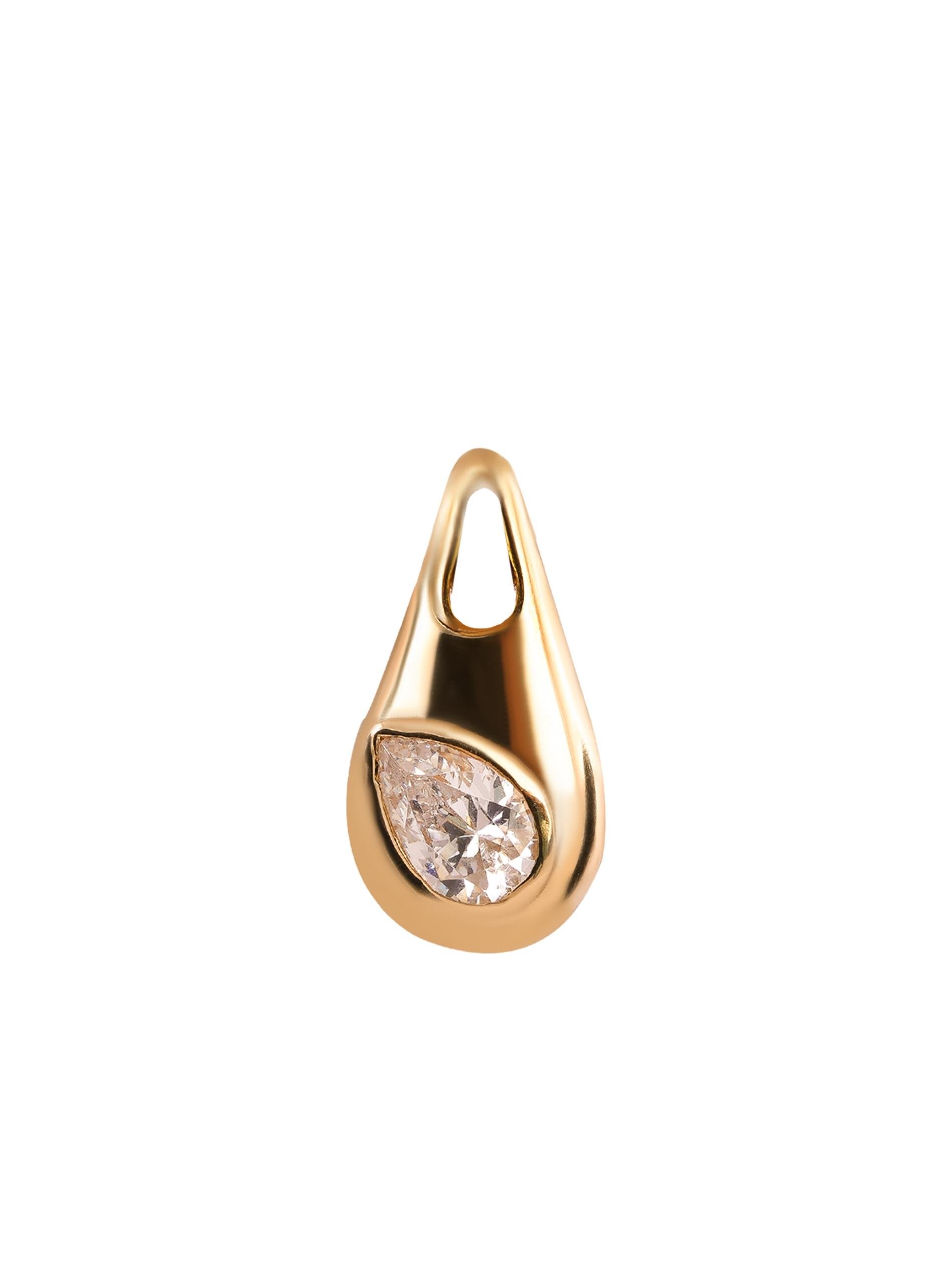 Aqua Drop Gold Charm 18127