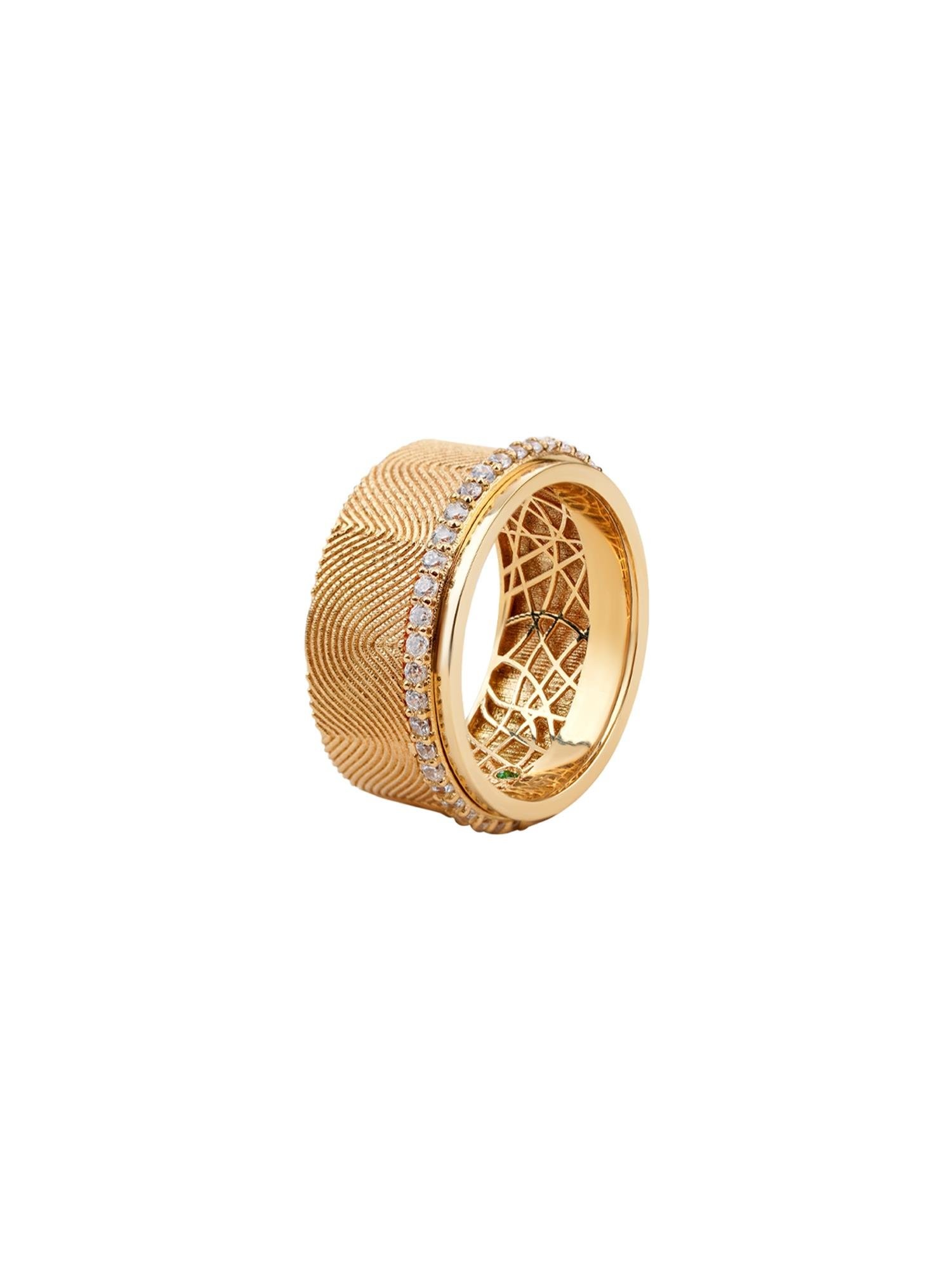 Terra Crack Roll Gold Ring 18021