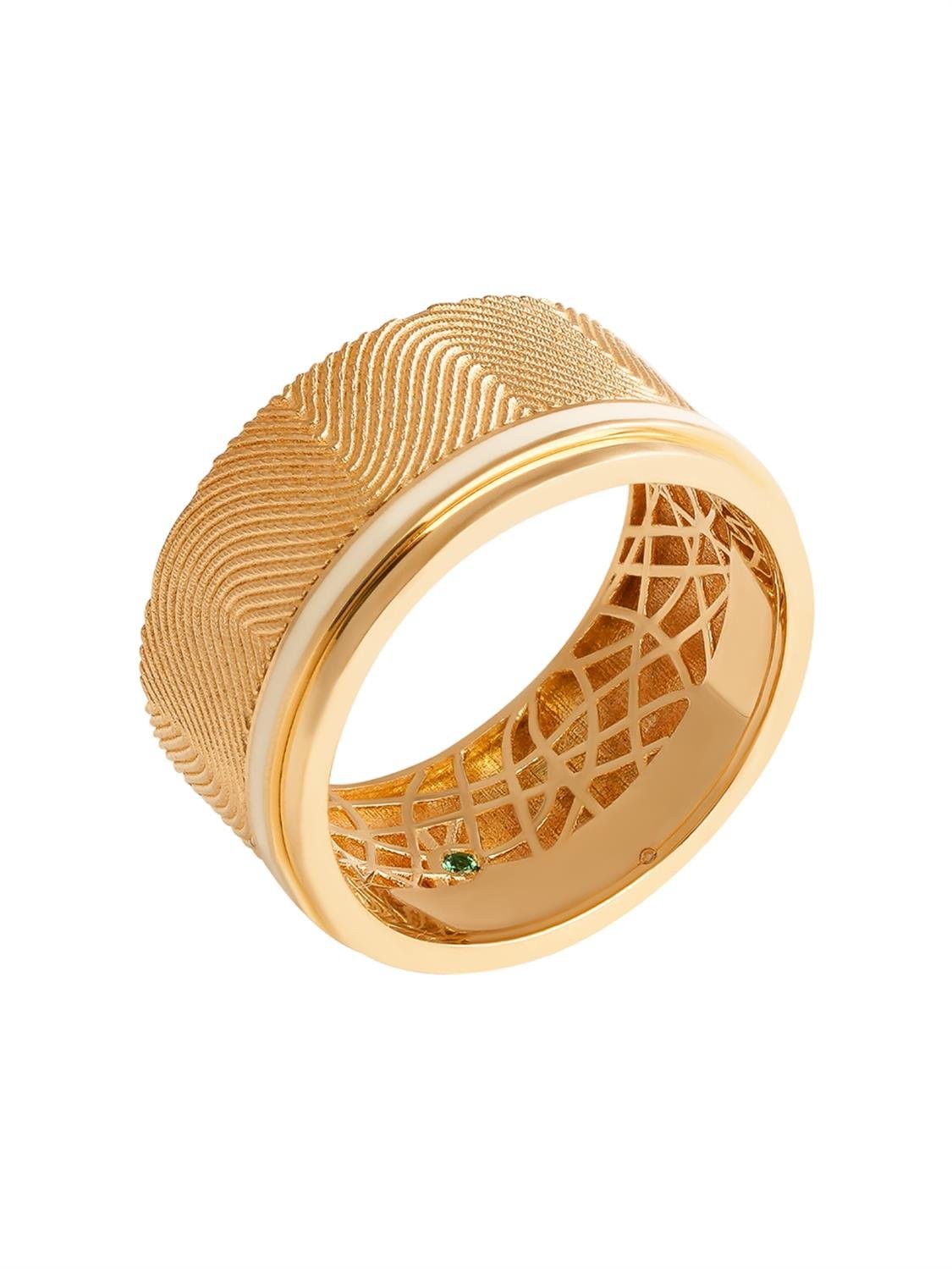 Terra Crack Roll Gold Ring 18032