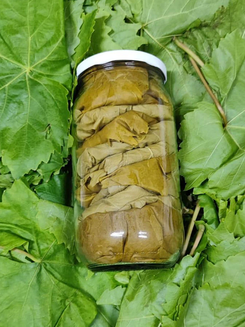 Kuru Basım Asma Yaprak 1'lik Kavanoz