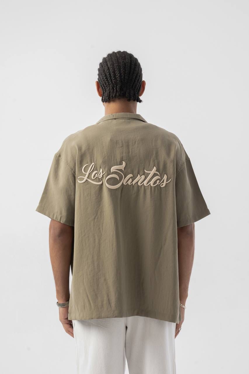 Apas Yaka 105 Santos Baskı Erkek Oversize Gömlek