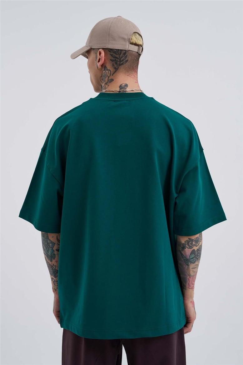 0 Yaka Oversize Basic Erkek T-Shirt