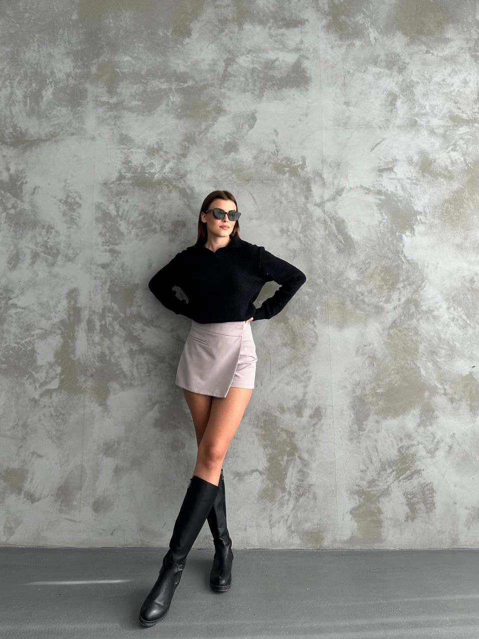 Polo Yaka Teddy Kadın Triko Kazak