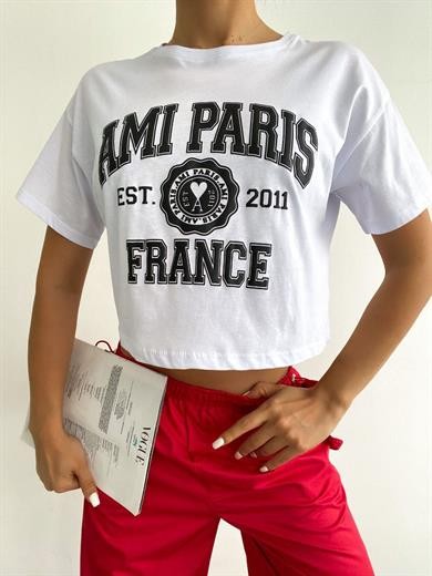 Paris Baskılı Kadın T-Shirt
