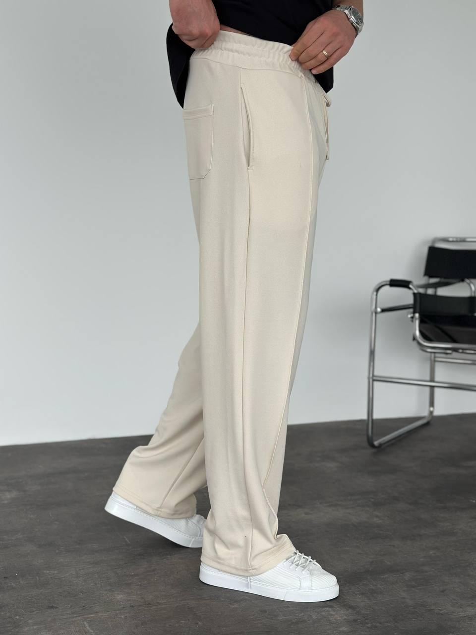 Keps 5063 Beli Lastikli Çimalı Baggy Pantolon