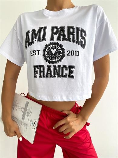 Paris Baskılı Kadın T-Shirt