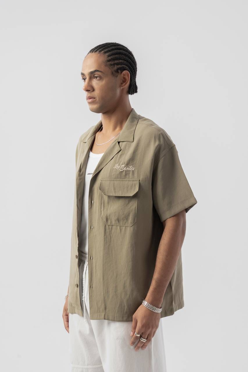 Apas Yaka 105 Santos Baskı Erkek Oversize Gömlek