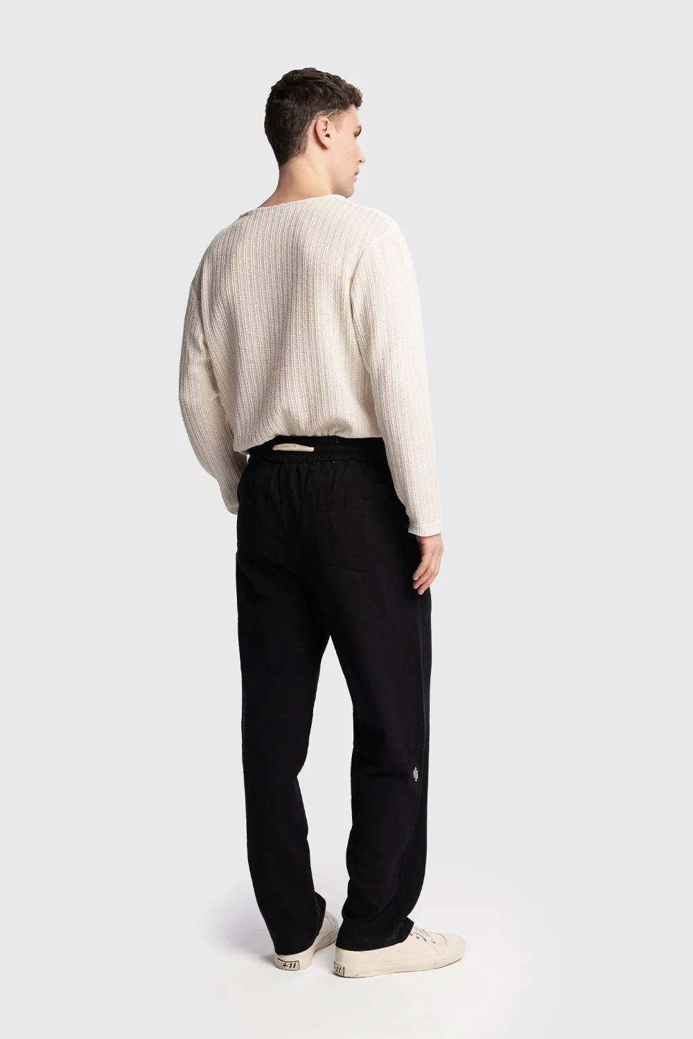Beli Lastikli Nakışlı Pantolon