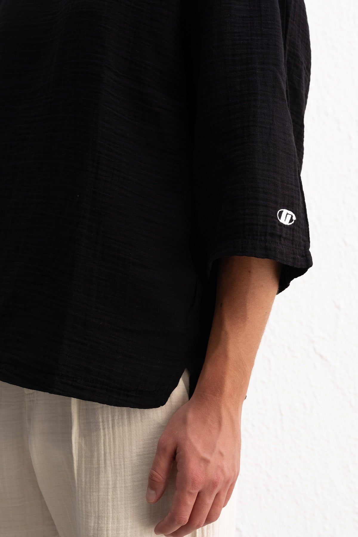 Fakir Kol Müslin Kumaş Erkek T-Shirt