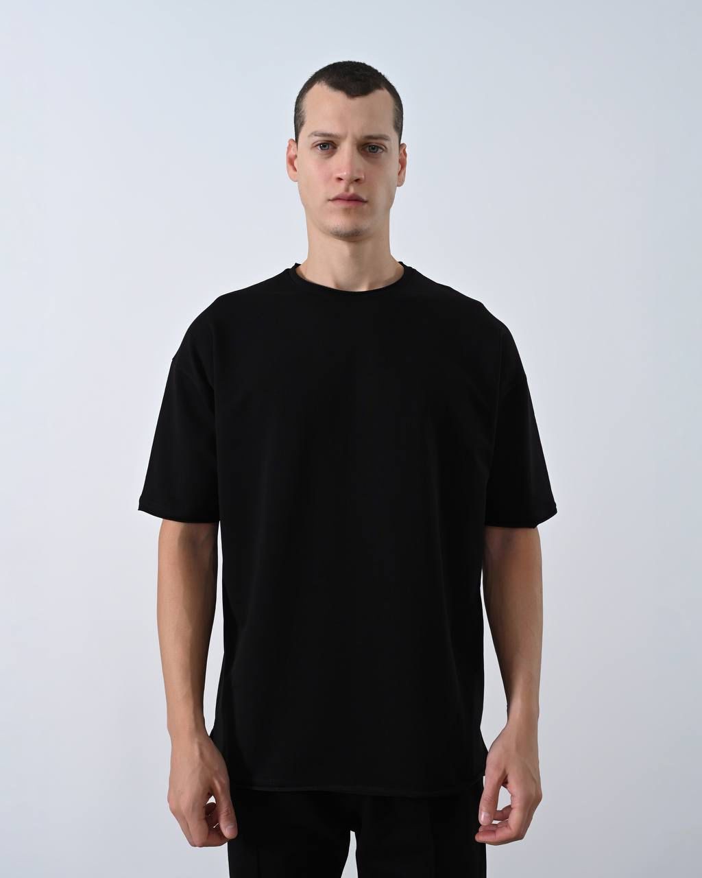 0 Yaka 2 İplik Oversize Erkek T-Shirt