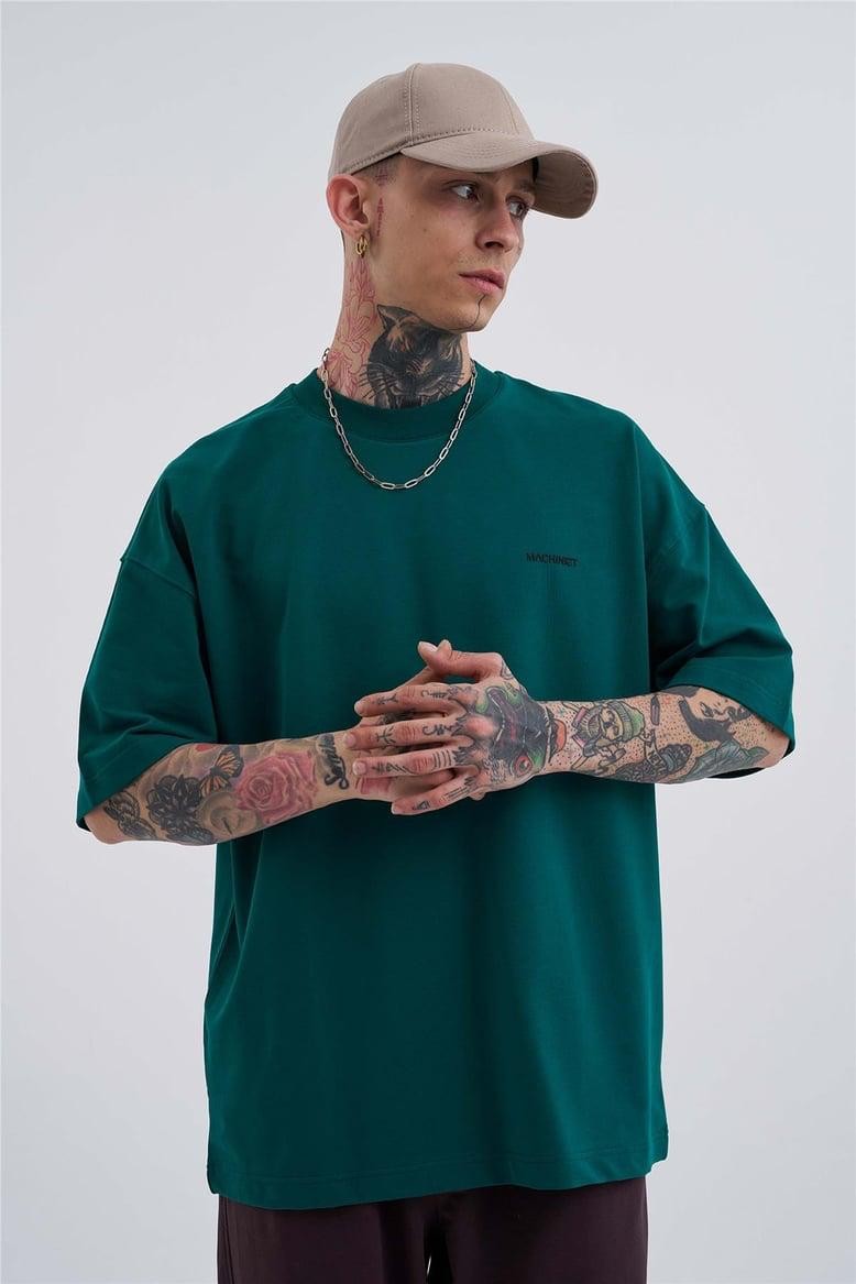 0 Yaka Oversize Basic Erkek T-Shirt