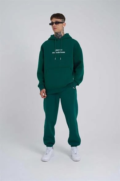 Kapüşonlu On Arka Scarface Baskı Oversize Erkek Sweatshırt