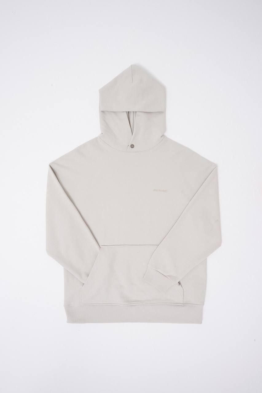 Kapüşonlu Basıc Dıagonal Oversize Sweatshirt
