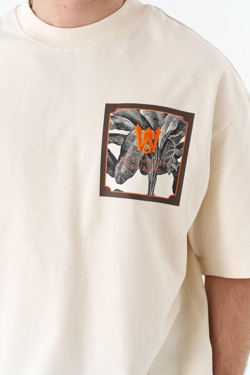 0 Yaka Save The Future Baskı Erkek Oversize T-Shirt