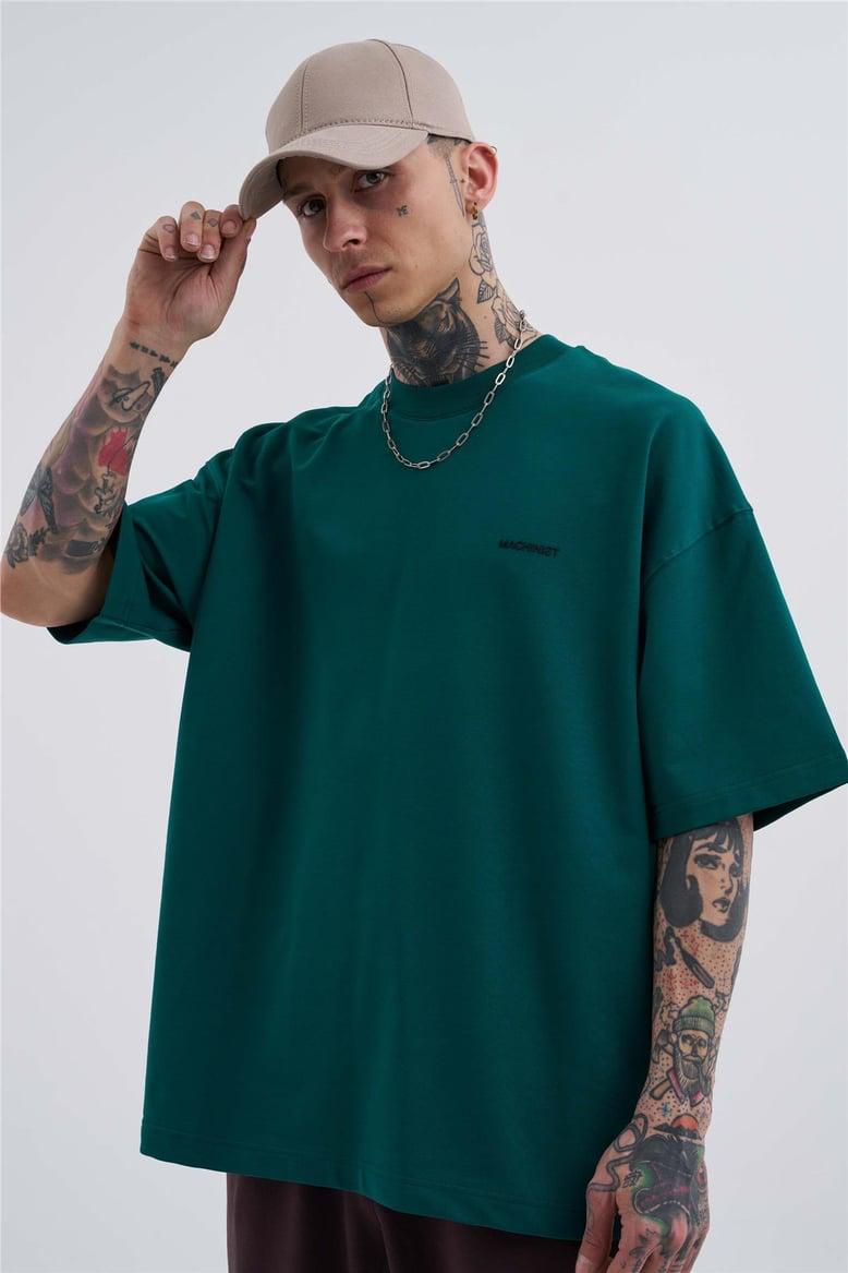 0 Yaka Oversize Basic Erkek T-Shirt