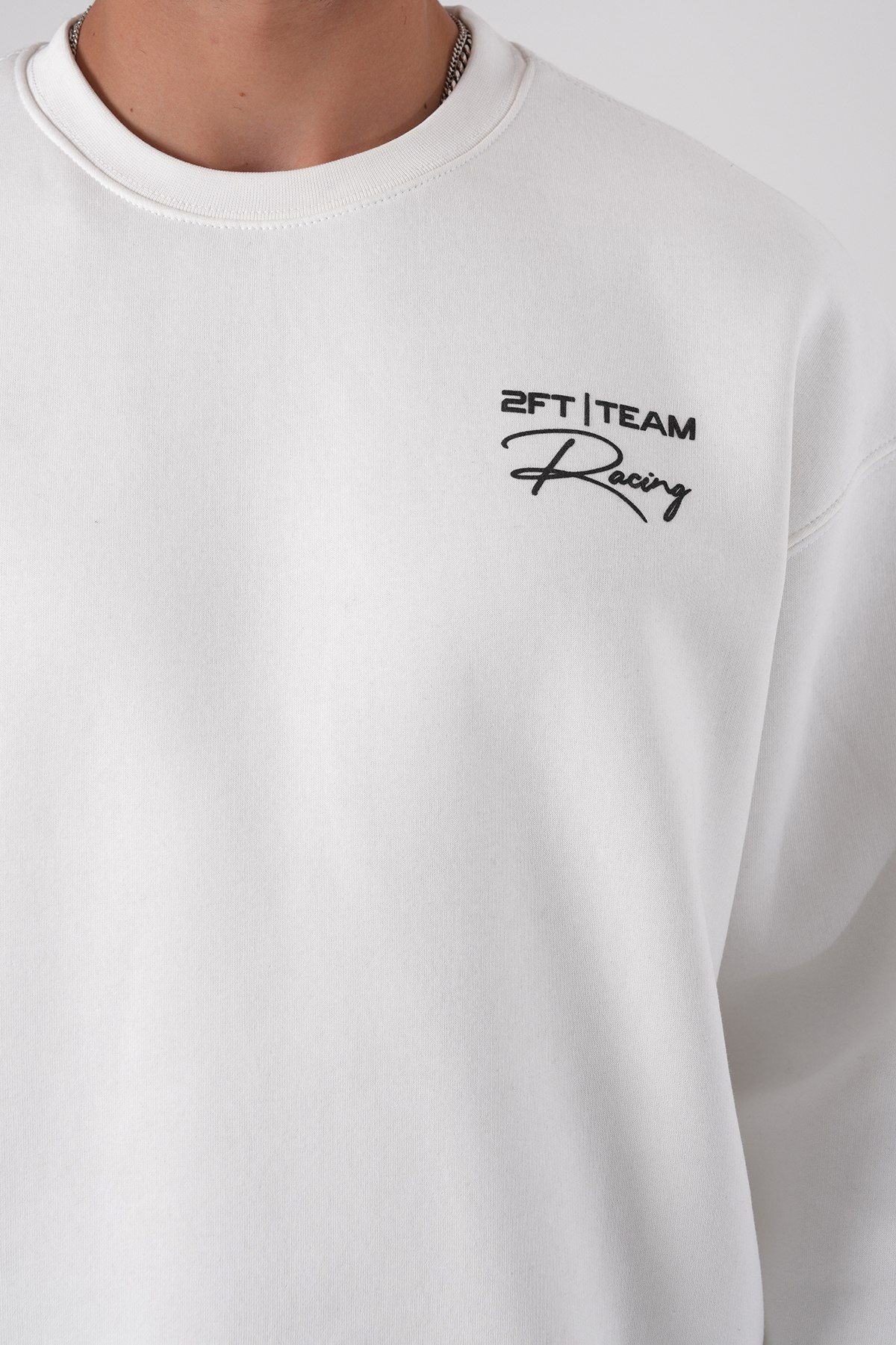 0 Yaka 911 Sırt Baskı Erkek Oversize Sweatshirt