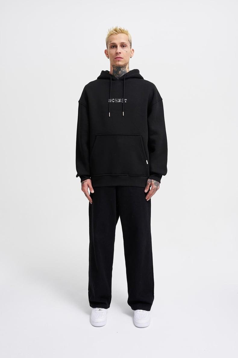 Kapüşonlu Godd And Evıl Baskı Oversize Erkek Sweatshirt