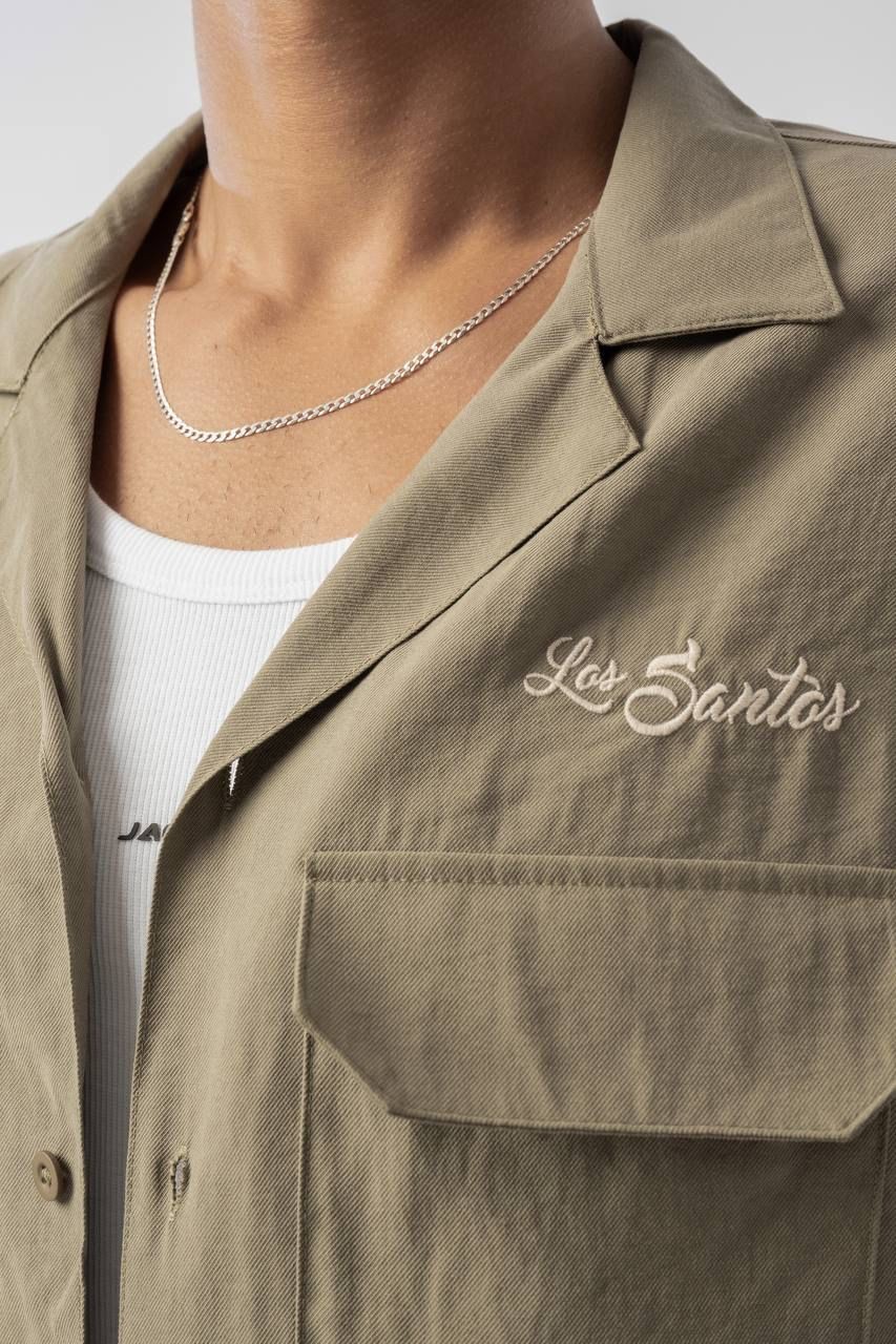 Apas Yaka 105 Santos Baskı Erkek Oversize Gömlek