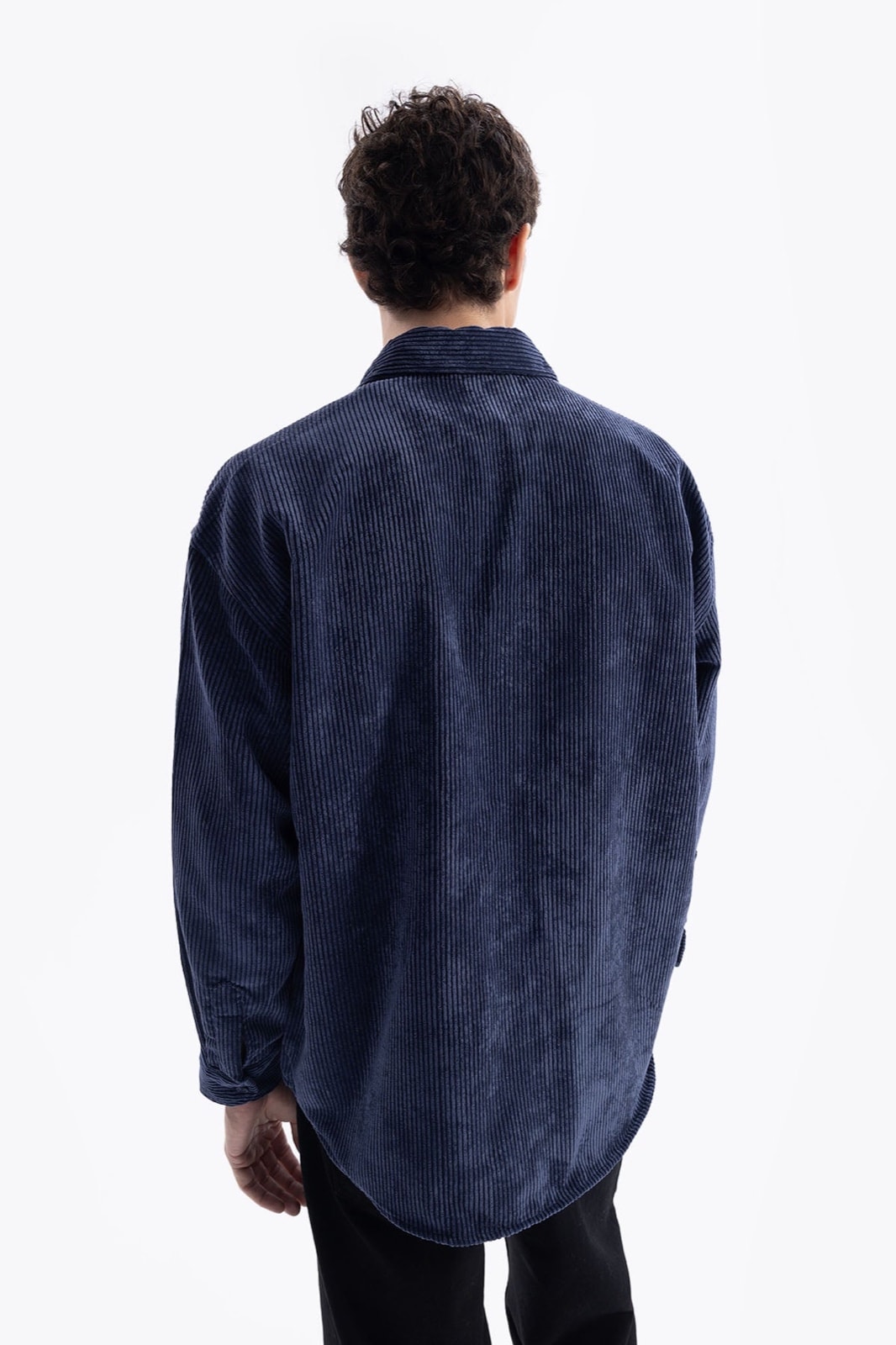 Oversize Erkek Kadife Gömlek