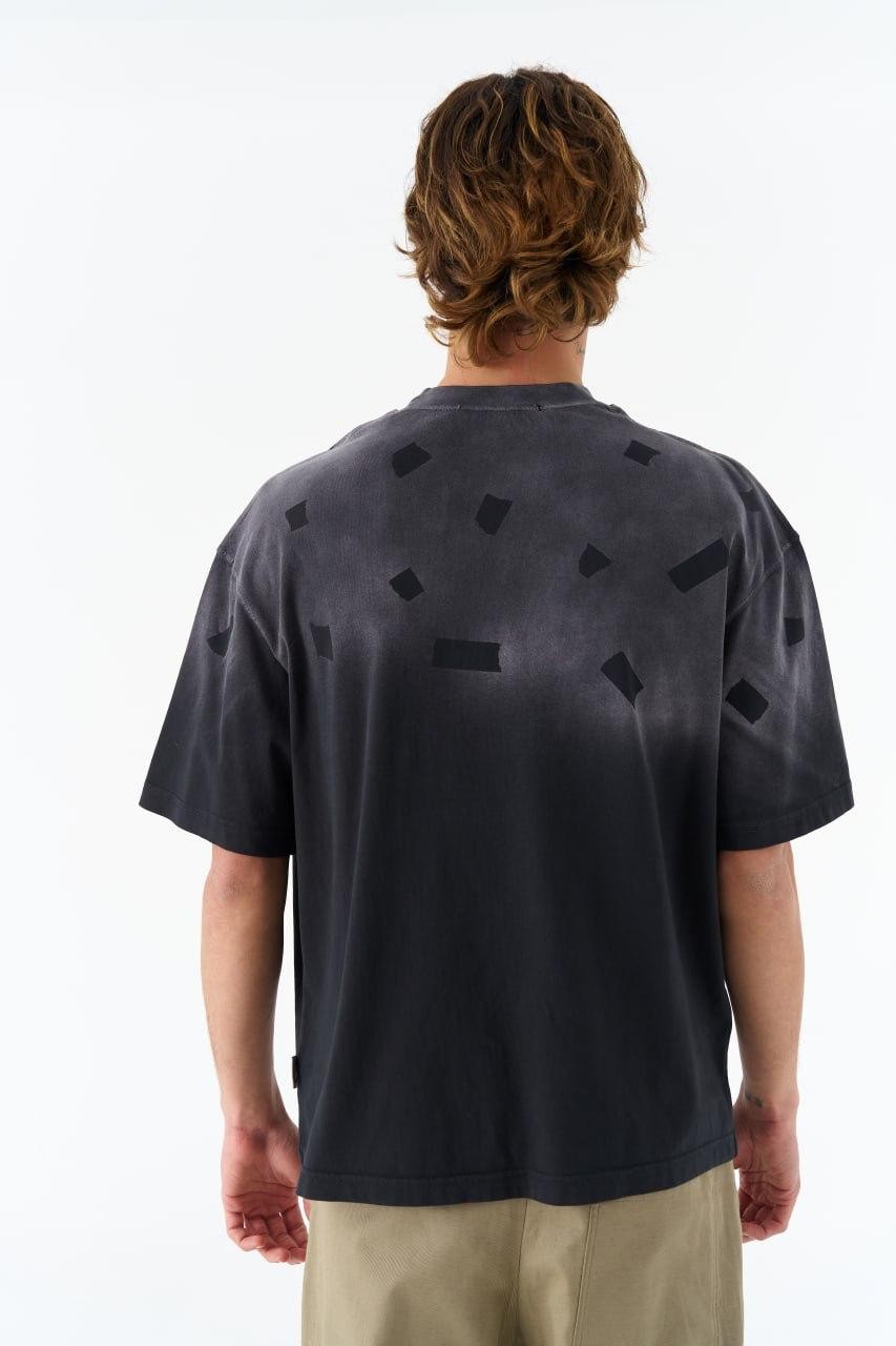 0 Yaka Yıkamalı Erkek Oversize T-Shirt