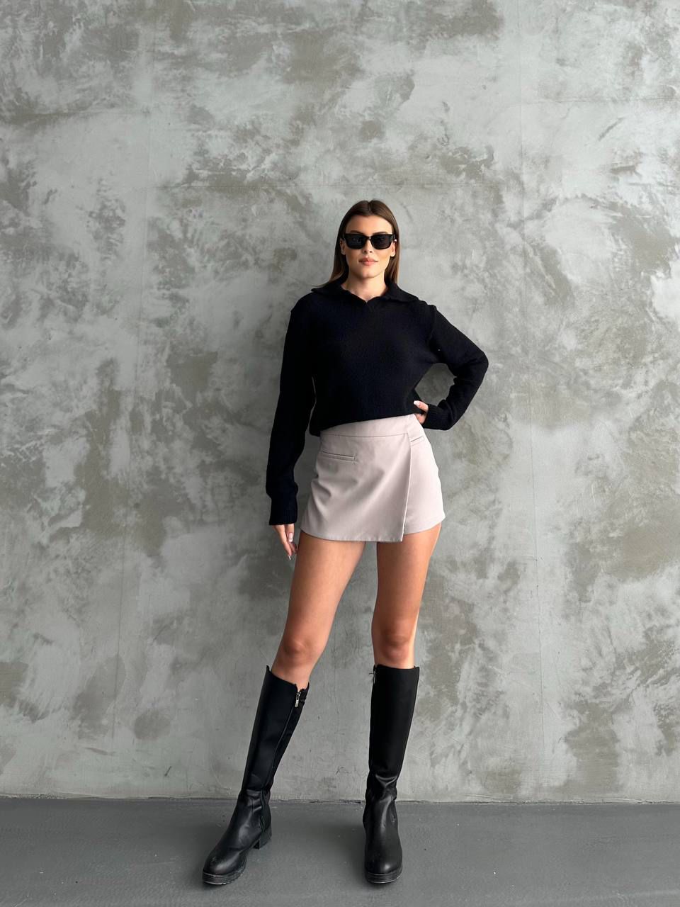 Polo Yaka Teddy Kadın Triko Kazak