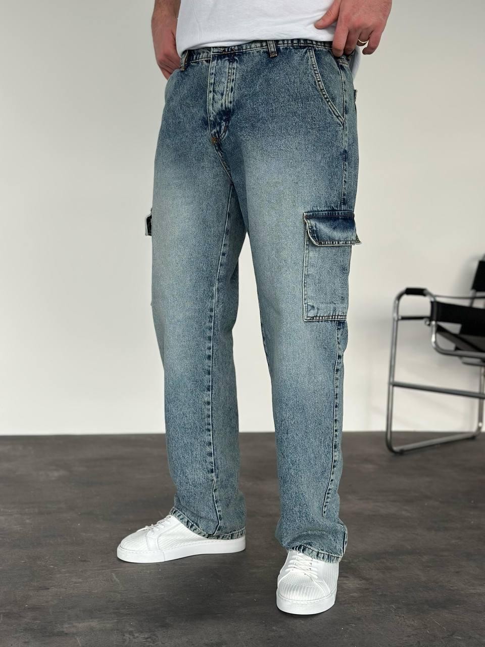 Keps 705 kargo Cep Baggy Kesim Jean Pantolon