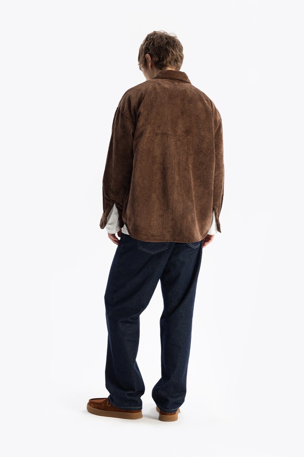 Oversize Erkek Kadife Gömlek