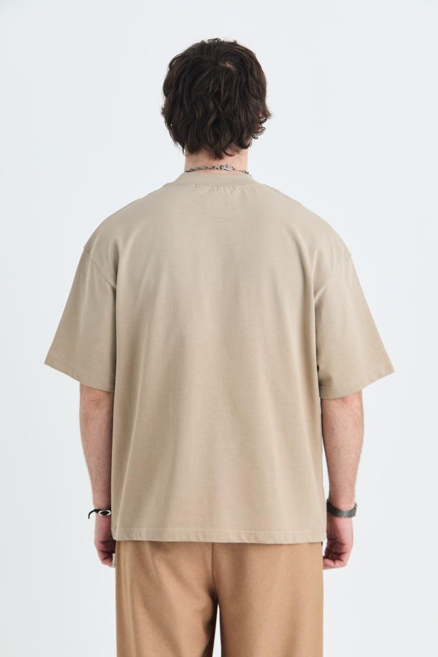 Saw 4819 0 Yaka Hopes Baskı Oversize T-Shirt
