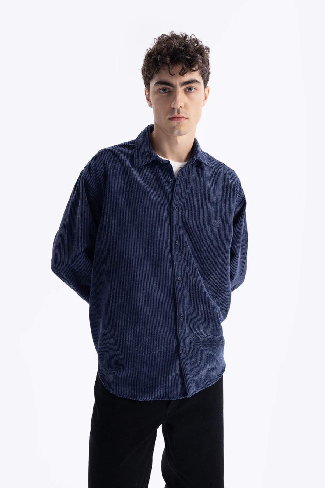 Oversize Erkek Kadife Gömlek