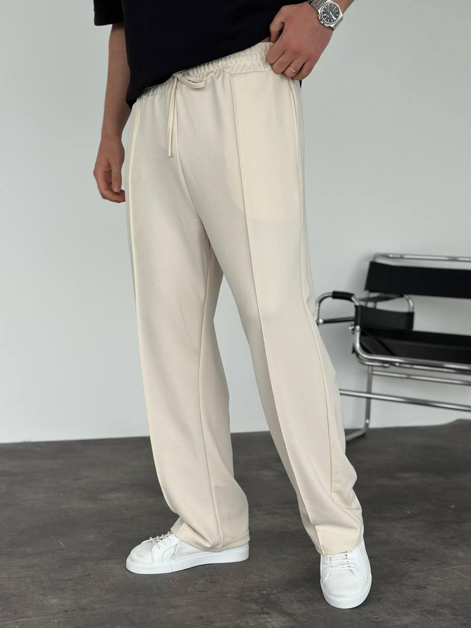 Beli Lastikli Çimalı Erkek Baggy Pantolon