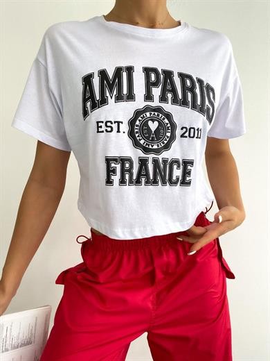 Paris Baskılı Kadın T-Shirt