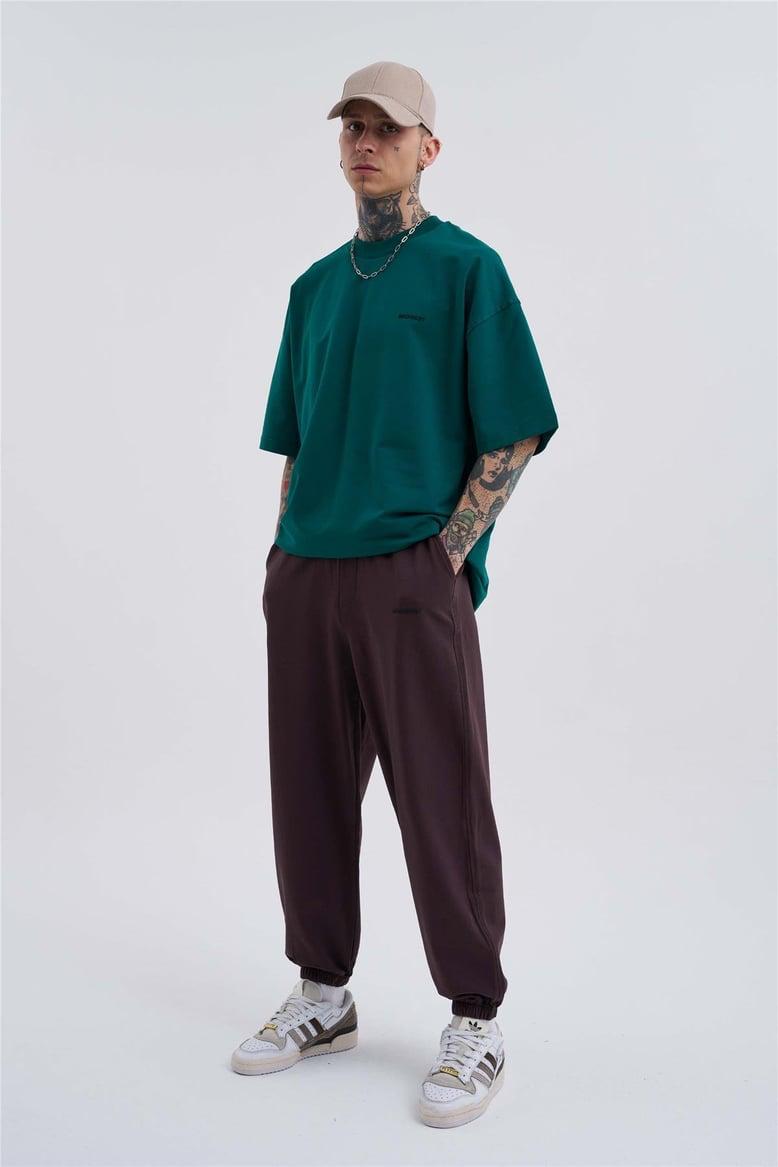 0 Yaka Oversize Basic Erkek T-Shirt