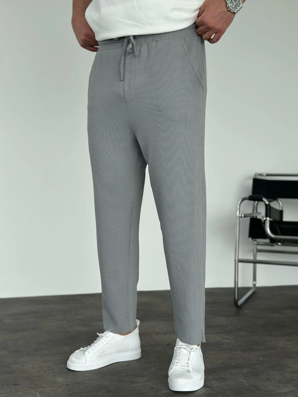 Fitilli Paça Kesik Erkek Boyfriend Pantolon