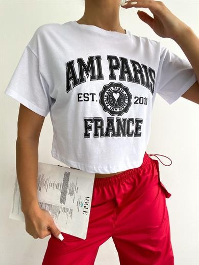 Paris Baskılı Kadın T-Shirt