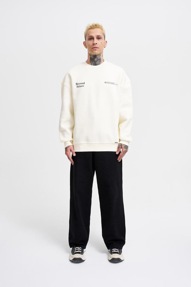 0 Yaka Smoking Kills Baskı Oversize Erkek Sweatshirt